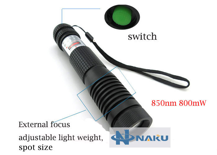 Infrared Night Vision Lighting 850nm 800mw Infrared Adjustable Laser Module Dot High Power Laser Flashlight
